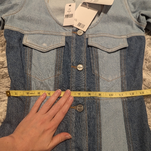 Ganni Denim Cutline Bleach Minidress - Picture 11 of 12